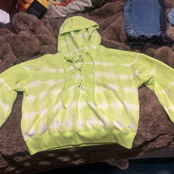 Free People Tops - Free People Free Movement Lime Green Hoodie size med .